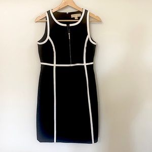 Michael Kors structured black and white dress